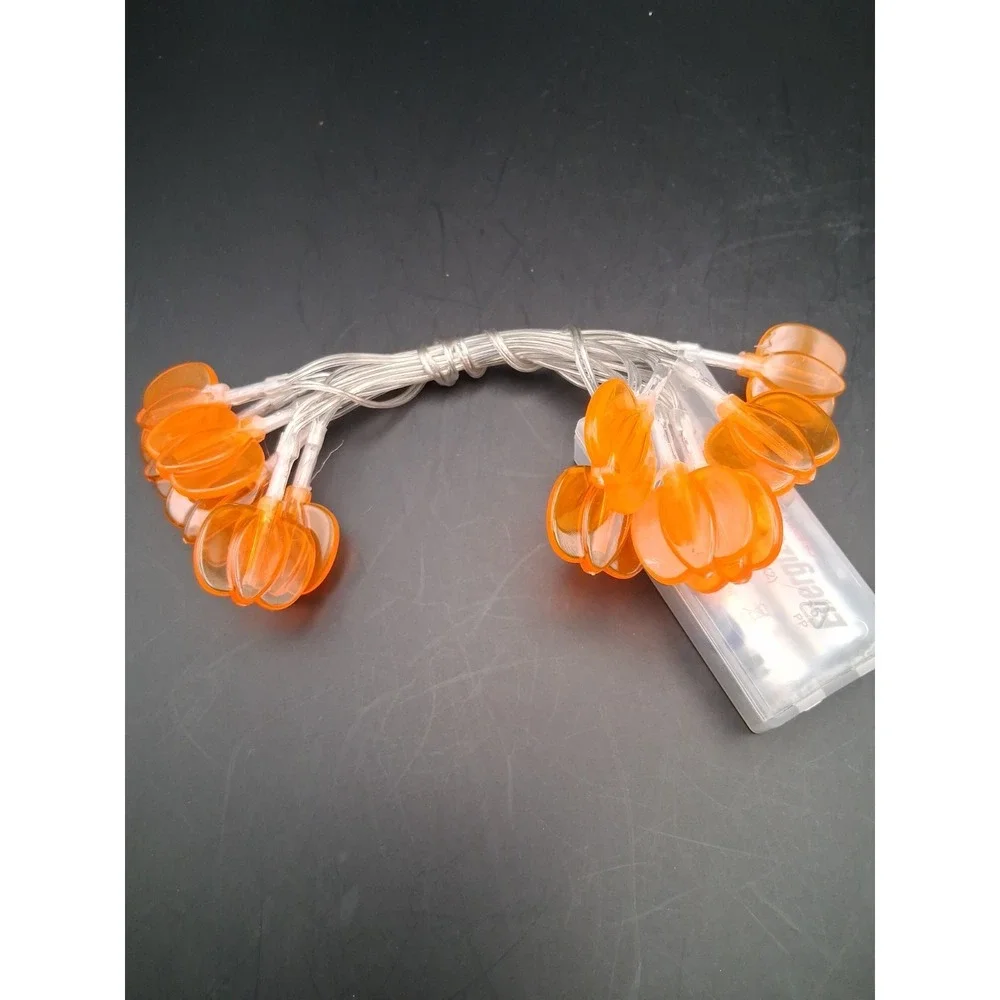 3 Set Bundle Halloween Jack-'O-Lantern, Mini Pumpkin & Orange String Lights READ